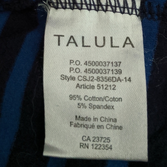 Talula Blue Striped One Shoulder Mini Dress Small - Picture 4 of 5